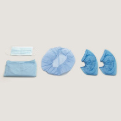 Set assistente Euronda Alle (set sterile: grembiule, berretto, maschera, copriscarpe) - 