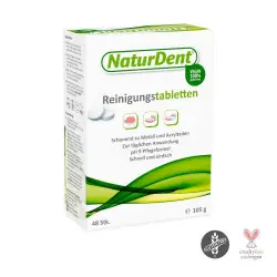 Pastillas limpiadoras veganas NaturDent 48 uds. - 