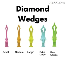 Kliny Diamond Wedges 80 szt. — kliny rombowe BioClear