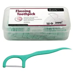Palillos con hilo dental Polydent 200 unidades