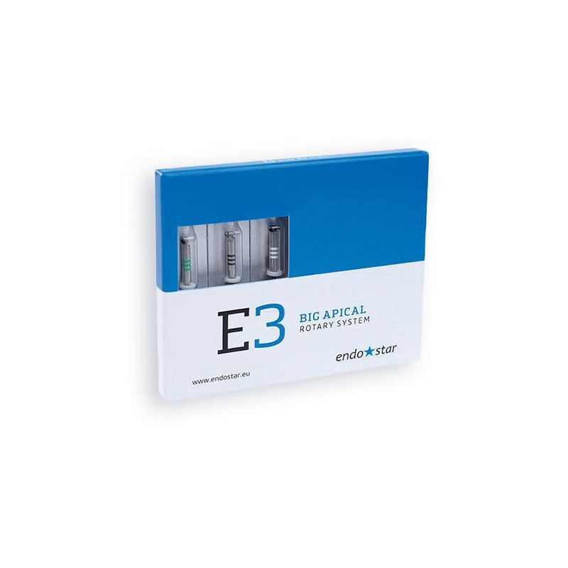 Endostar E3 Apical Rotary Files – 6 pcs, 25mm length