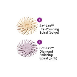 SofLex Pre-Polishing Spiral 15 pcs in beige packaging